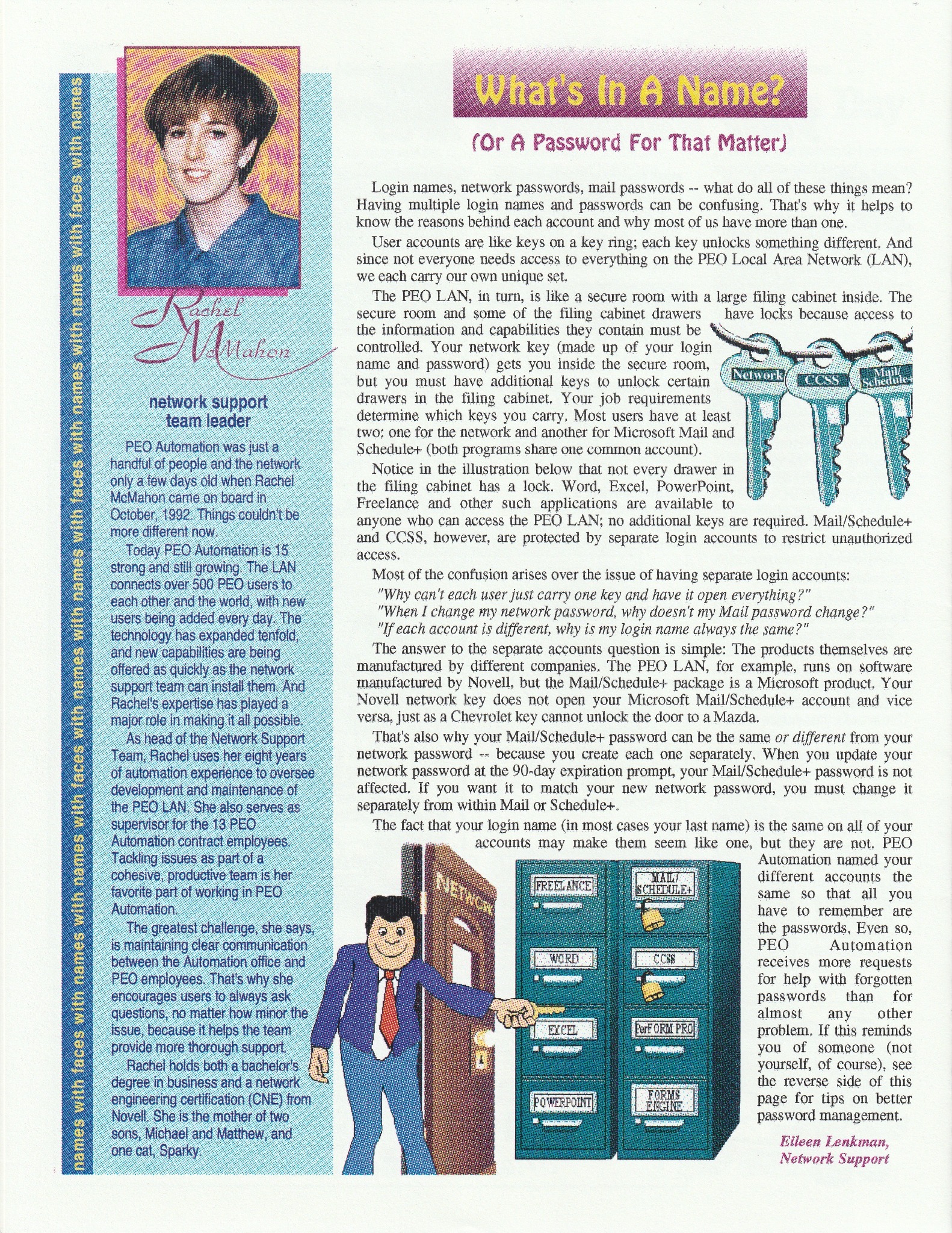 Selected original Behind the Screens newsletter scan
